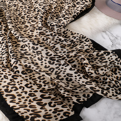 Fashion Leapord Warm Cotton Scarf Shawl Wrap for Women Ladies Girls 90x180