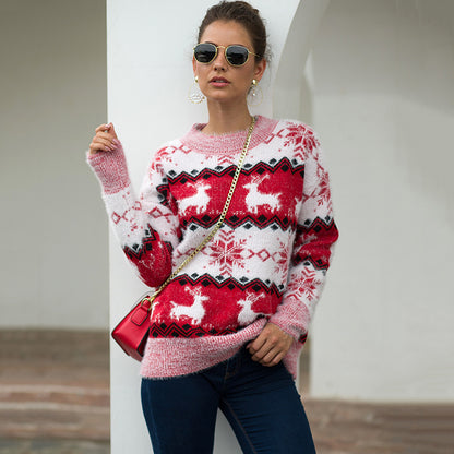 Christmas Snowflake Long Sleeve Sweater