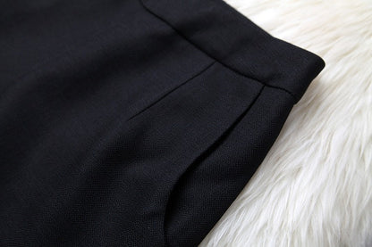 V-neck Suit Double Buckle Vest Shorts Blazers Two-piece Set