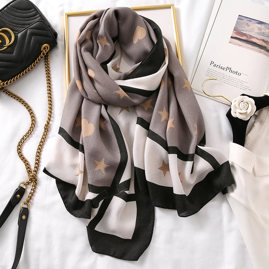 Elegant Fashion Rosette Bow-knot Cotton Scarf Shawl Wrap for Women Ladies Girls 90x180