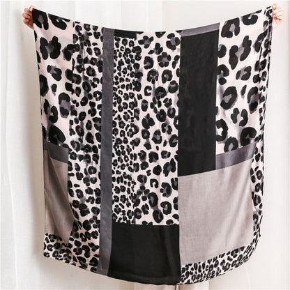 Leopard Printed Scarf Shawl for Women Ladies Girls