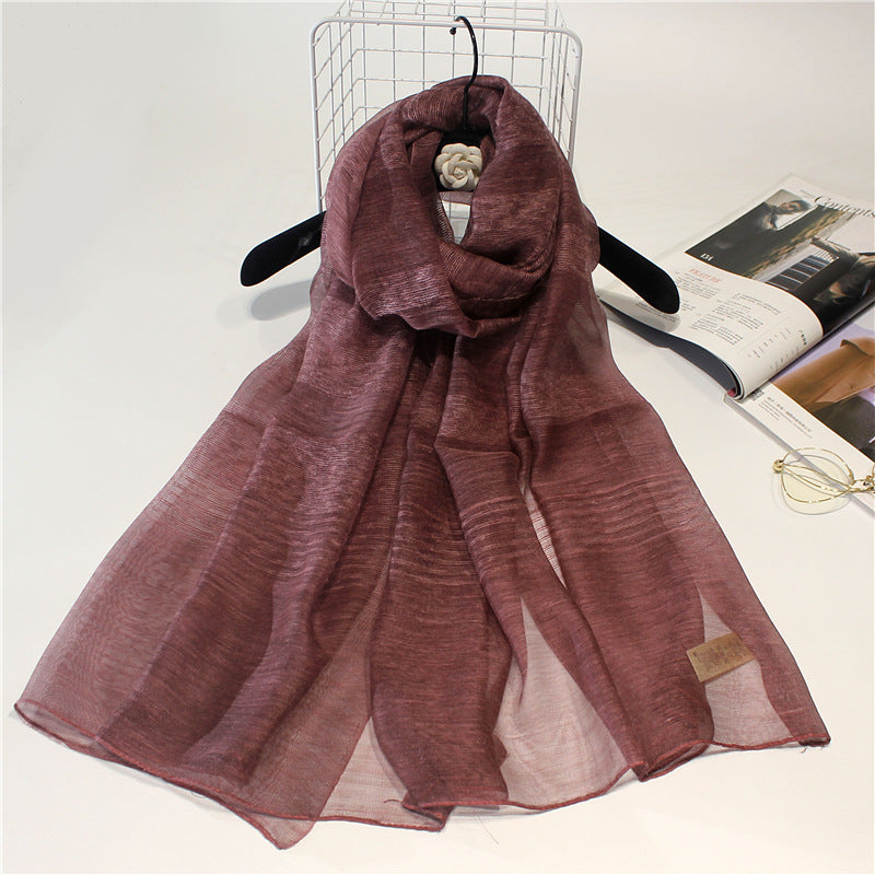 Real Silk Wool Long Scarf Shawl 90x200