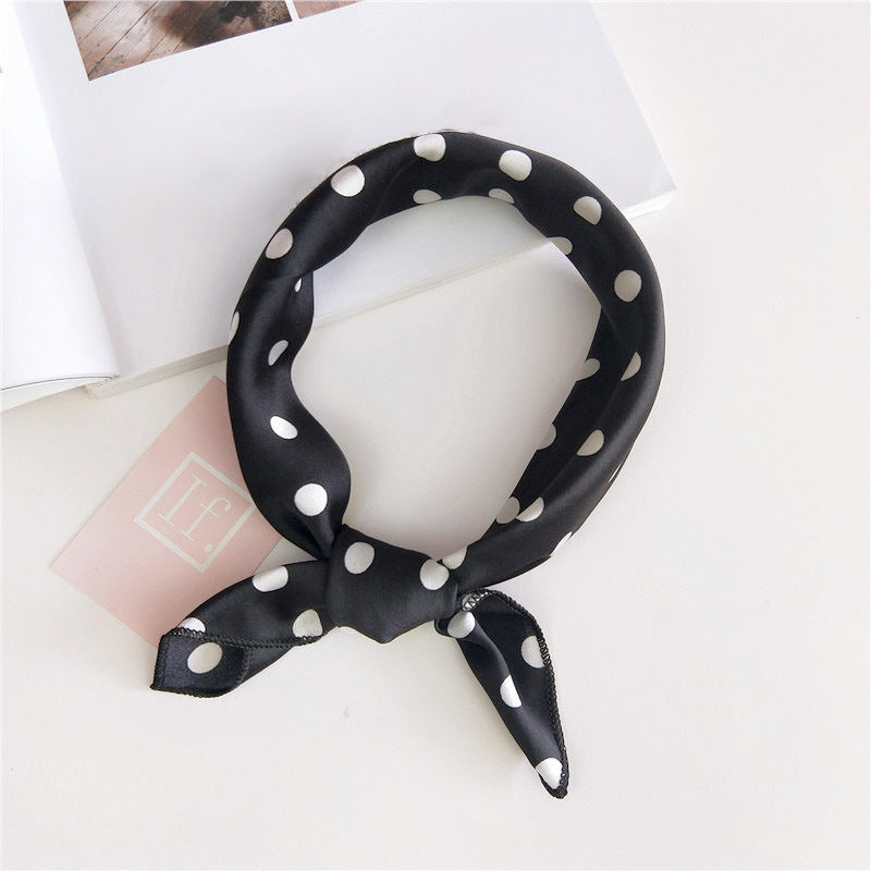 Floral Print Silk Small Square Scarf for Women - 40 Colors