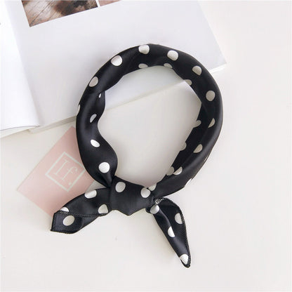 Floral Print Silk Small Square Scarf for Women - 40 Colors
