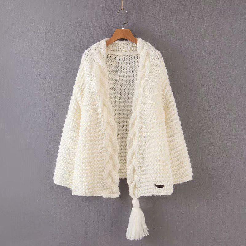 Women‘s Tassel Knitted Coat