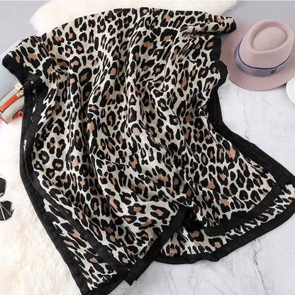 Fashion Leapord Warm Cotton Scarf Shawl Wrap for Women Ladies Girls 90x180