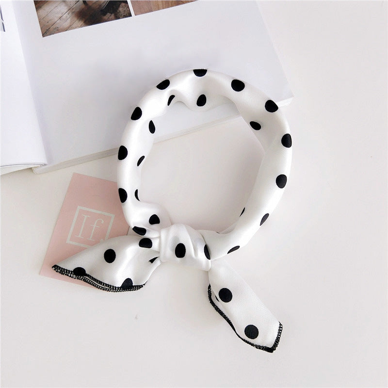 Floral Print Silk Small Square Scarf for Women - 40 Colors