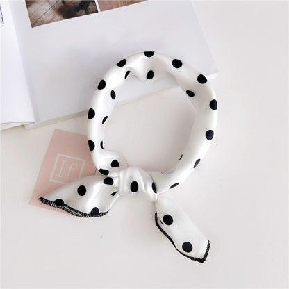 Floral Print Silk Small Square Scarf for Women - 40 Colors
