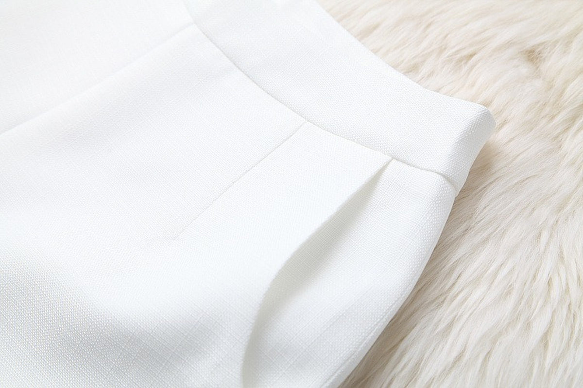 V-neck Suit Double Buckle Vest Shorts Blazers Two-piece Set