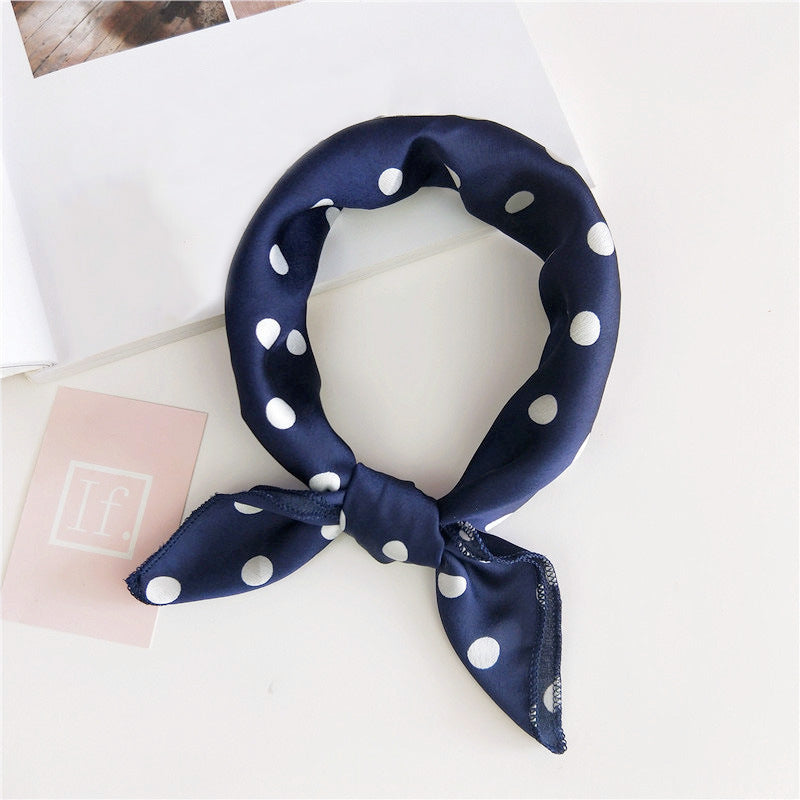 Floral Print Silk Small Square Scarf for Women - 40 Colors