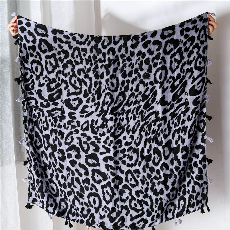 Leopard Print Infinity Long Scarf Wrap Shawl for Women Ladies Girls- 4 Colors