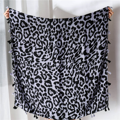 Leopard Print Infinity Long Scarf Wrap Shawl for Women Ladies Girls- 4 Colors