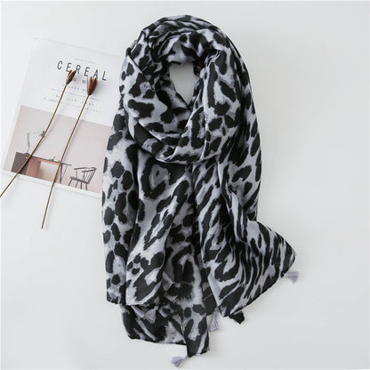Leopard Print Infinity Long Scarf Wrap Shawl for Women Ladies Girls- 4 Colors
