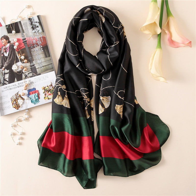 Elegant Fashion Silk Scarf Shawl Wrap for Women Ladies Girls 90x180