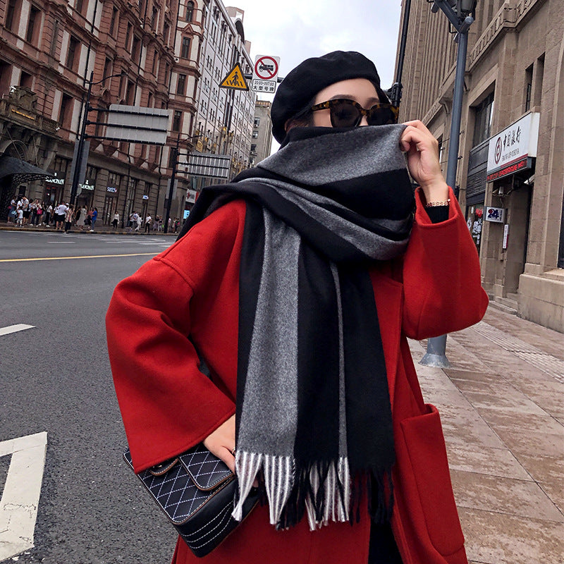 Warm Cashmere Thick Scarf Shawl Wrap for Women Ladies Girls 70x200