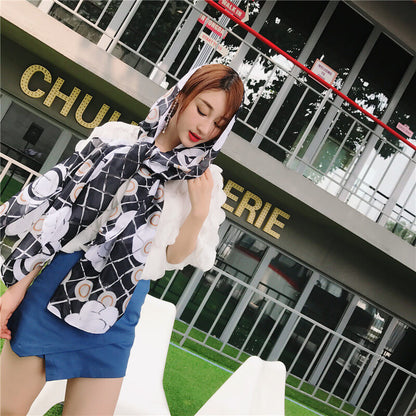 Floral Long Thick Scarf for Women
