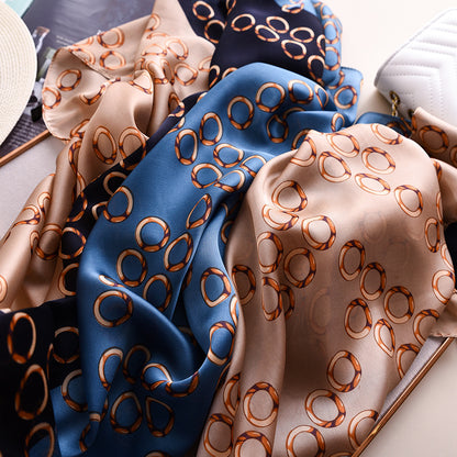 Fashion Contrast Long Silk Scarf Shawl Wrap for Women Ladies Girls 90x180
