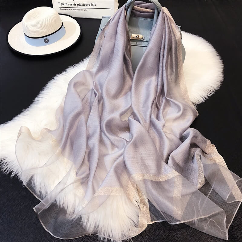 Lightweight Vogue Silkly Silk Scarf for Women Casual Scarves Women