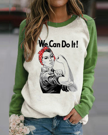 Round Neck Floral T-Shirts Blouses Sweatshirts