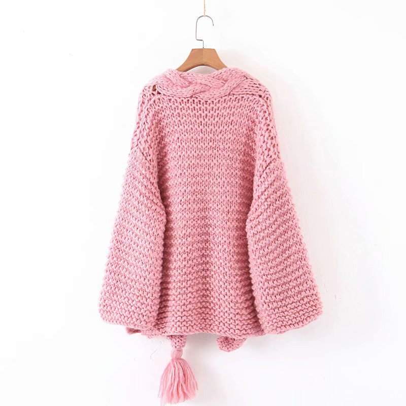 Women‘s Tassel Knitted Coat