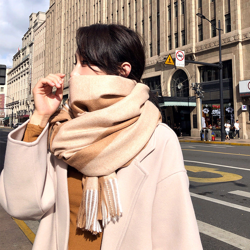 Warm Cashmere Thick Scarf Shawl Wrap for Women Ladies Girls 70x200