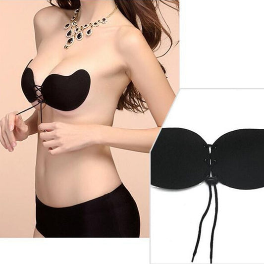 Invisible Bra Super Push Up Seamless Self-Adhesive Sticky Wedding Party Front Strapless Fly Bra