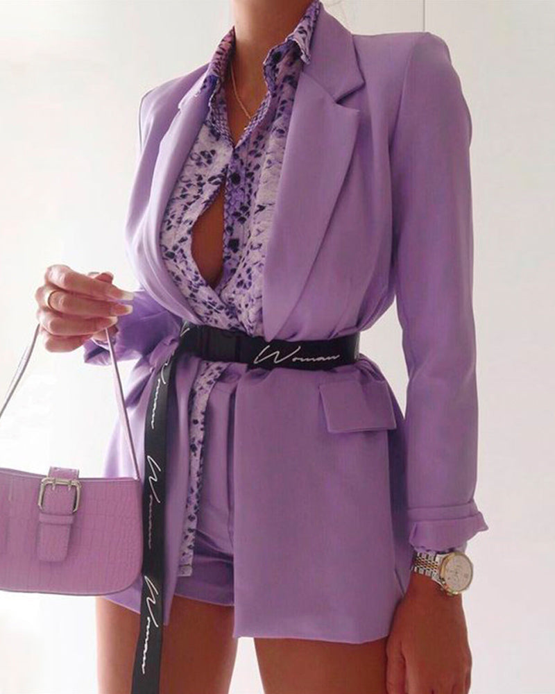Blazer Suit Shorts Underwear Three-piece Suit Set