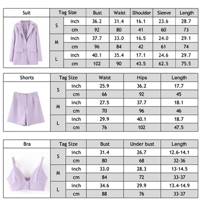 Blazer Suit Shorts Underwear Three-piece Suit Set